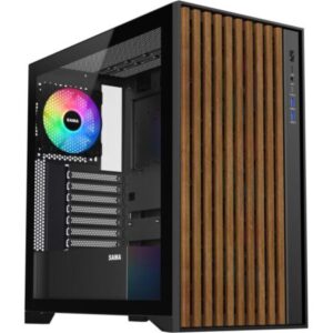 SAMA V Nature Mid Tower CASE WITH 3X ARGB FANS – Black