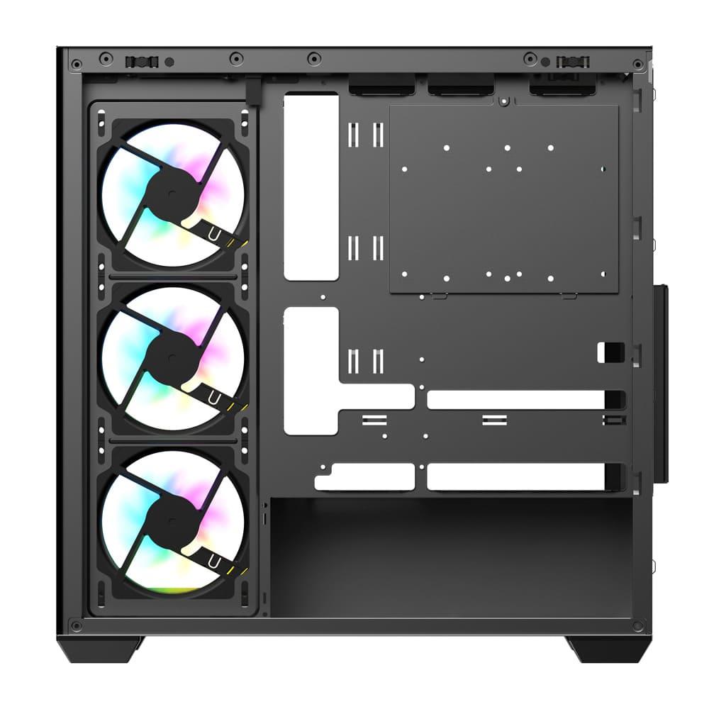 SAMA Neview SV01 Mid Tower case with 4x argb fans – Black - Image 7