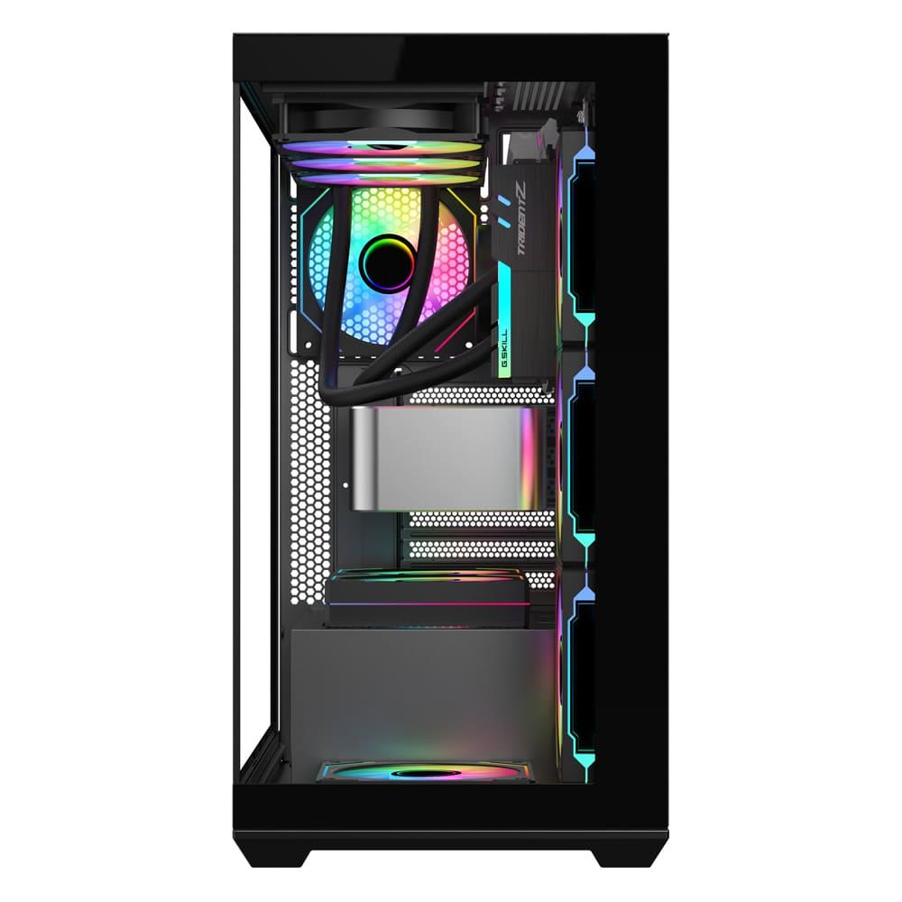 SAMA Neview SV01 Mid Tower case with 4x argb fans – Black - Image 3