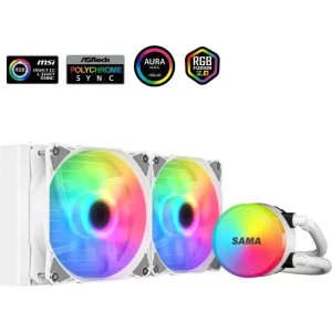 SAMA SL240 RGB Liquid Cooler – white