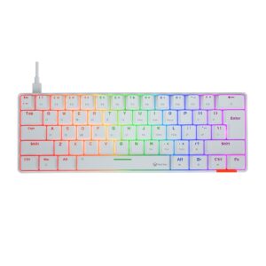 meetion mk005 wired 60% mini mechanical keyboard-white