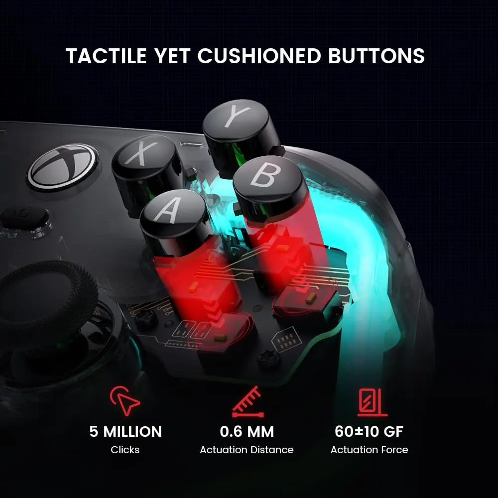 GameSir G7 HE Xbox Wired Controller - Translucent Black - Image 3