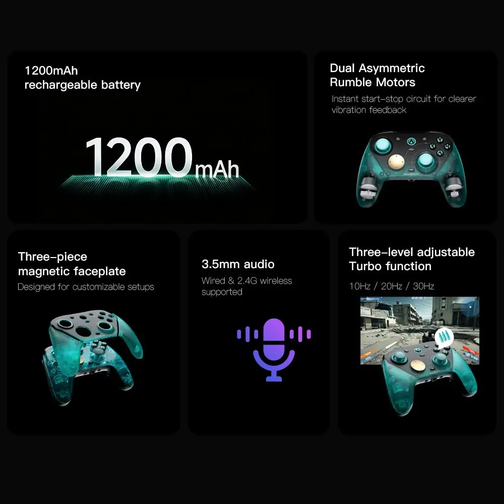GameSir G7 Pro 8KHz Wireless Controller for PC - Aimlabs Edition - Image 5
