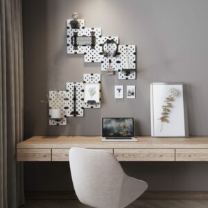 MXG PB-07 Wall Mounted Modular Gaming Pegboards – White