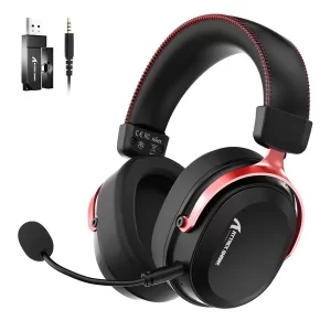 Attack Shark L30 PRO AI Noise Cancelling Gaming Headset - Black Red