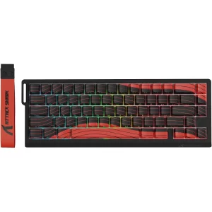 Attack Shark X68 PRO 60% HE Keyboard - Black Red Contour - Magnetic Switch