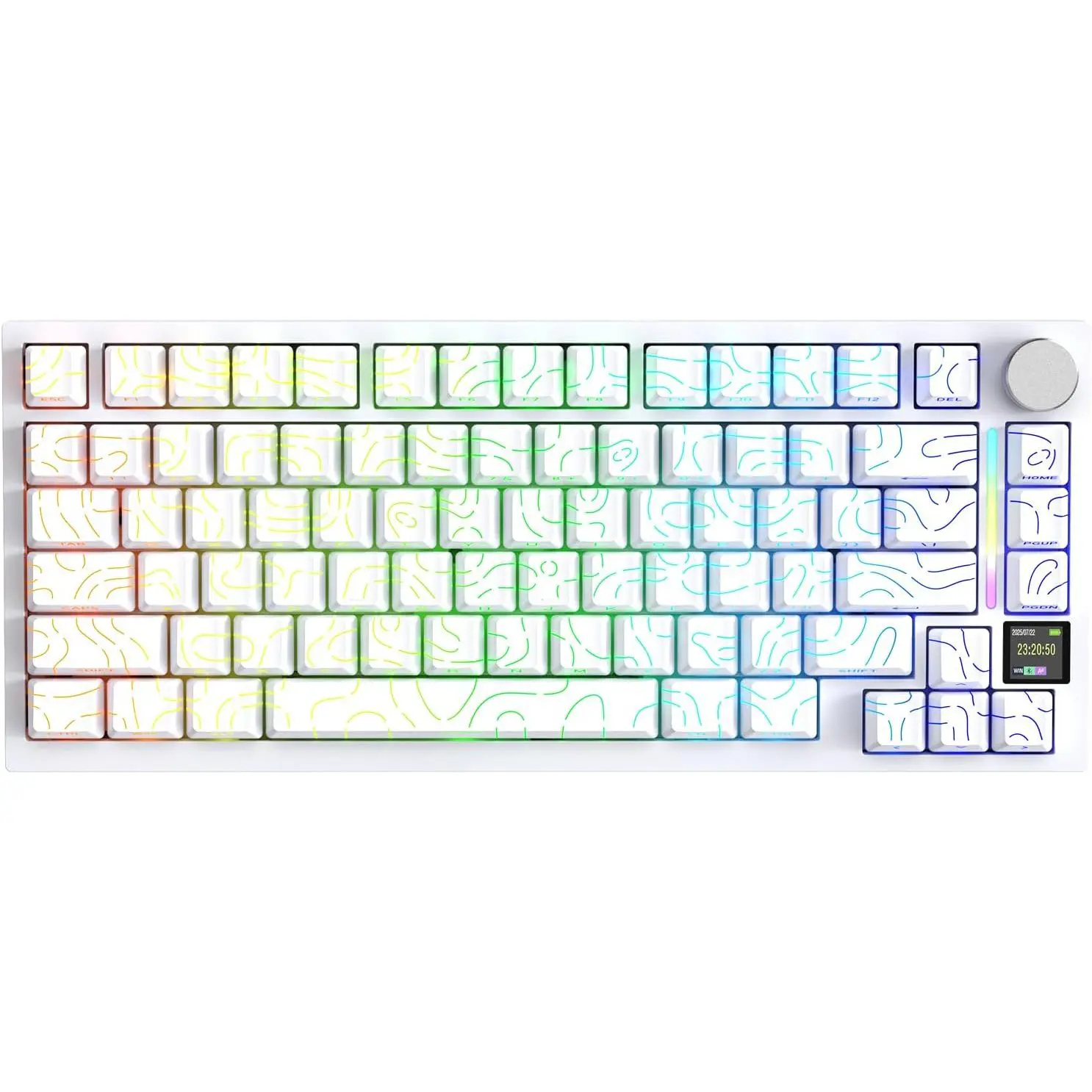 Attack Shark X820 Ultra 75% Mechanical Keyboard - White Contour - Gift Switch