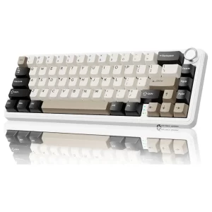 Attack Shark X66 60% Mechanical Keyboard - Cheese White - Strawberry Switch