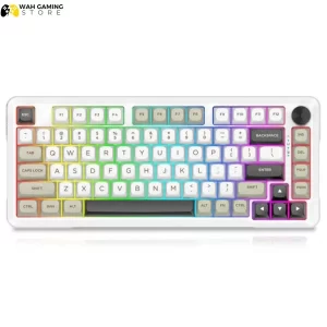 E-Yooso Z82 Tri-Mode Wireless Gaming Keyboard - white/grey/black
