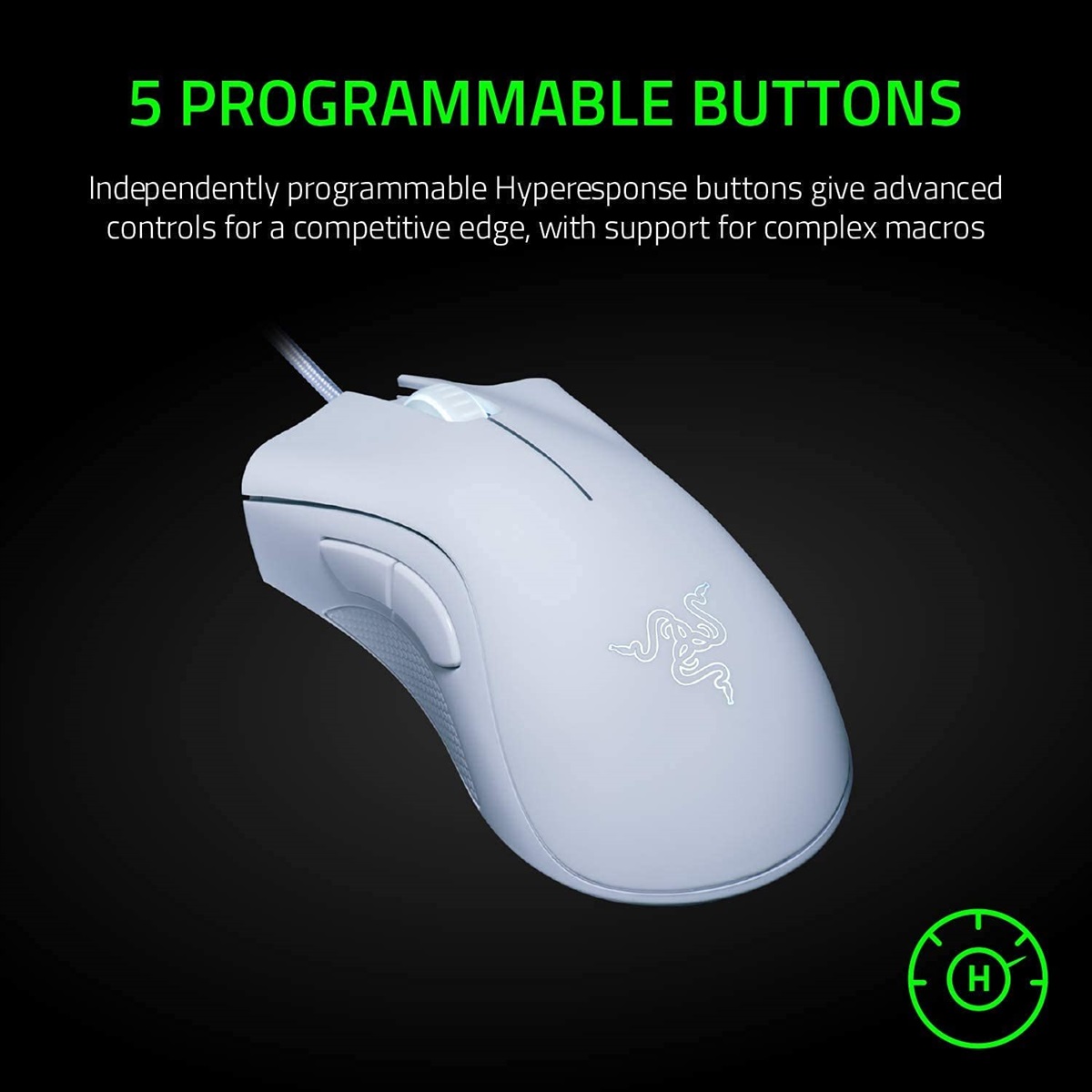 Razer DeathAdder Essential Gaming Mouse - white - Image 3