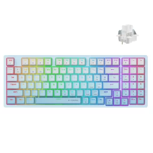 E-Yooso Z-94J Tri-Mode Mechanical Keyboard – Gradient Blue white