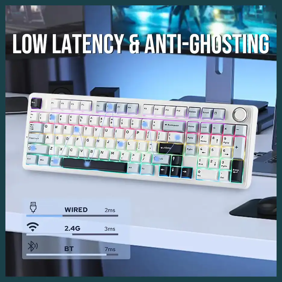 Aula F99 Pro wireless mechanical keyboard - Star Vector Switch - Image 4
