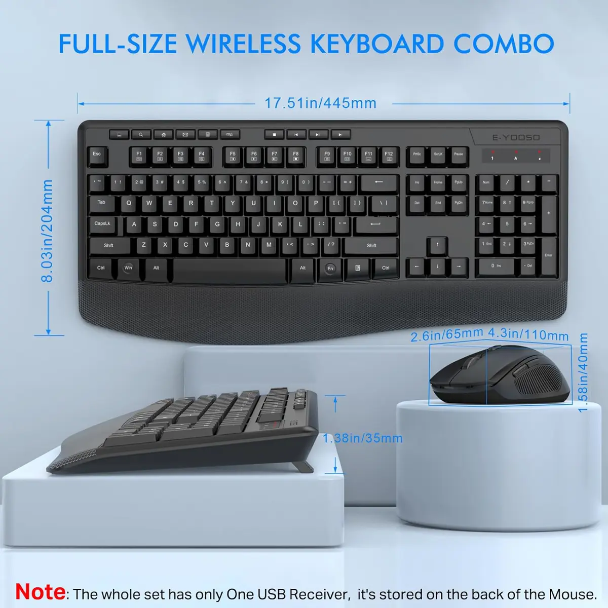 E-Yooso Z787 Wireless Keyboard and Mouse Combo - Image 2