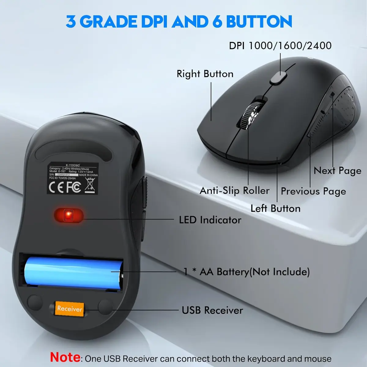E-Yooso Z787 Wireless Keyboard and Mouse Combo - Image 6