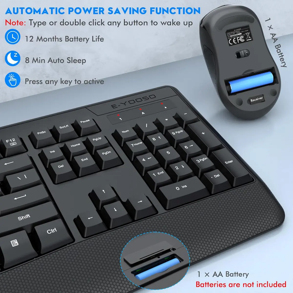 E-Yooso Z787 Wireless Keyboard and Mouse Combo - Image 5