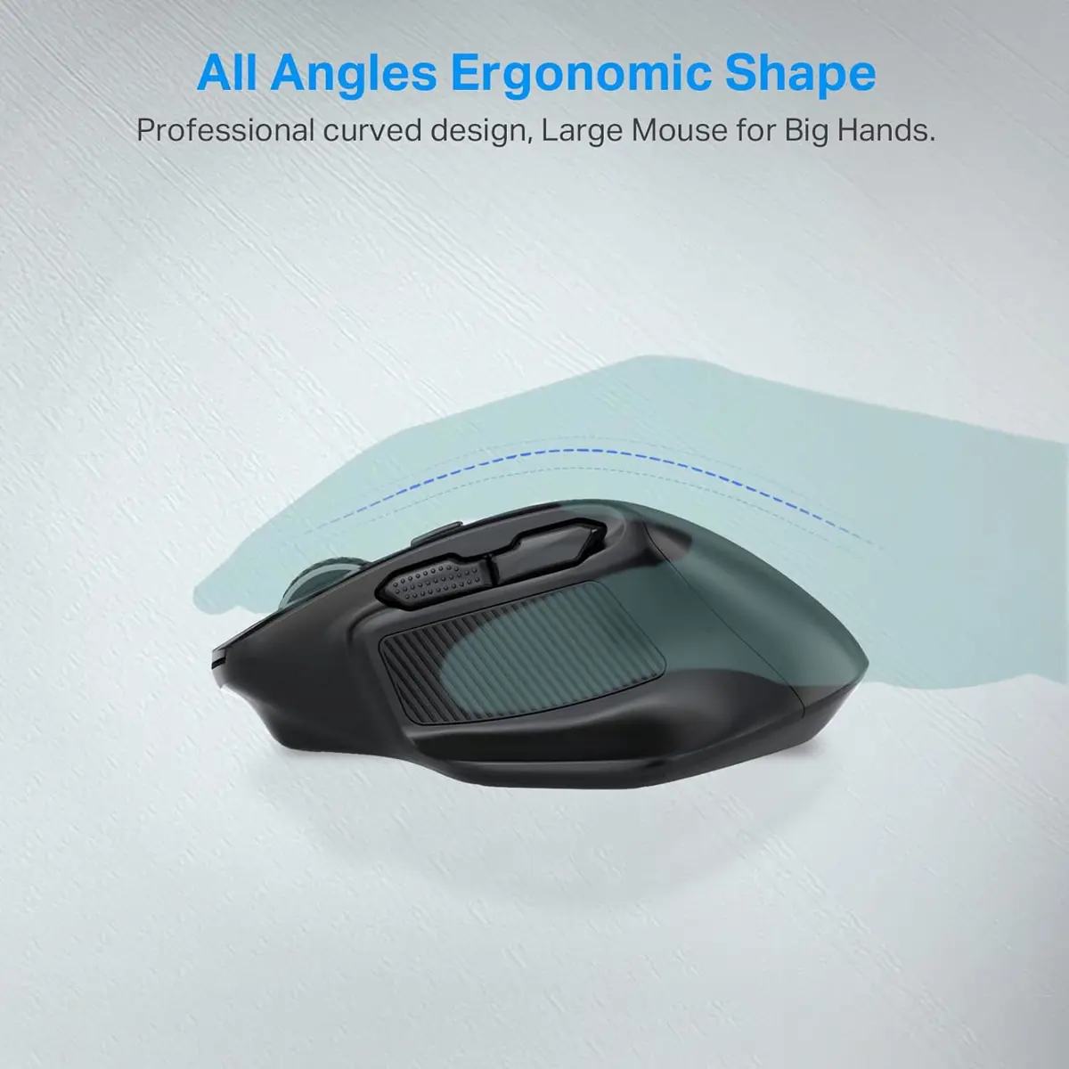 E-Yooso X31 Large Wireless gaming Mouse - black - Image 3