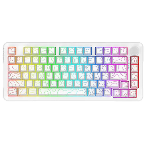 E-Yooso Z82 Tri-Mode Wireless Gaming Keyboard - white contour