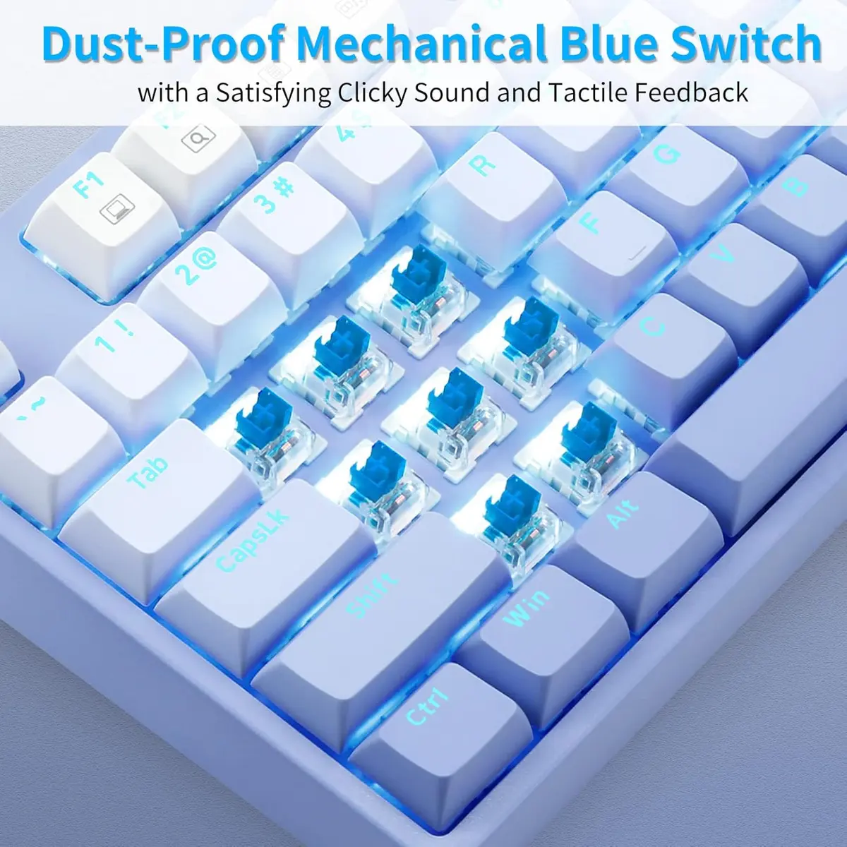 E-Yooso Z87 Wired Mechanical Gaming Keyboard - gradient blue - Image 4