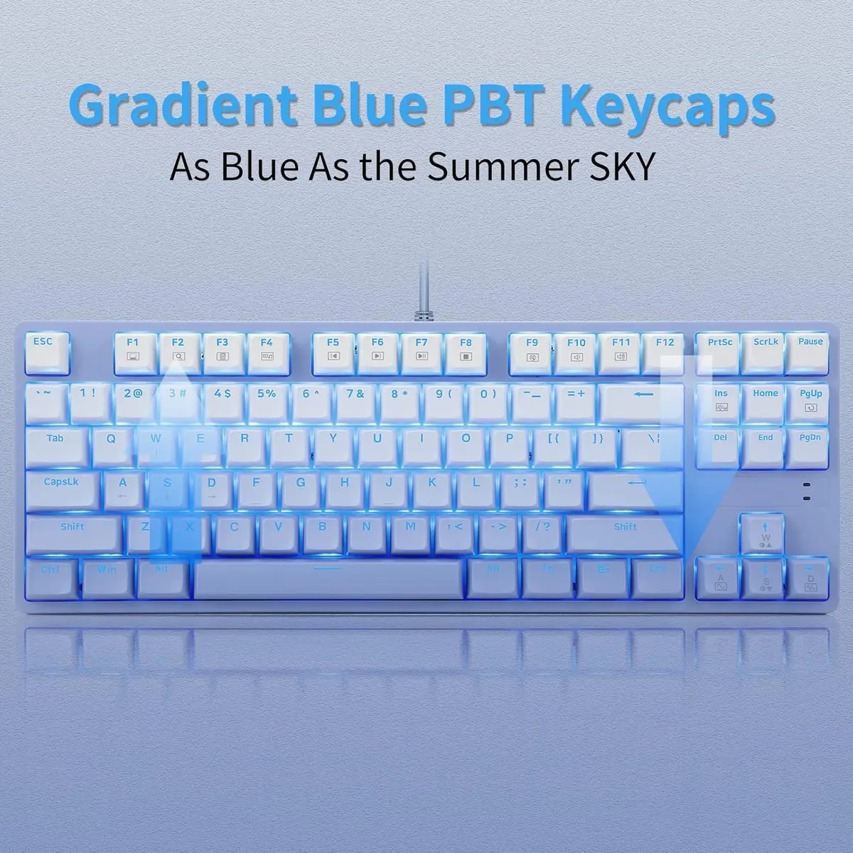 E-Yooso Z87 Wired Mechanical Gaming Keyboard - gradient blue - Image 3