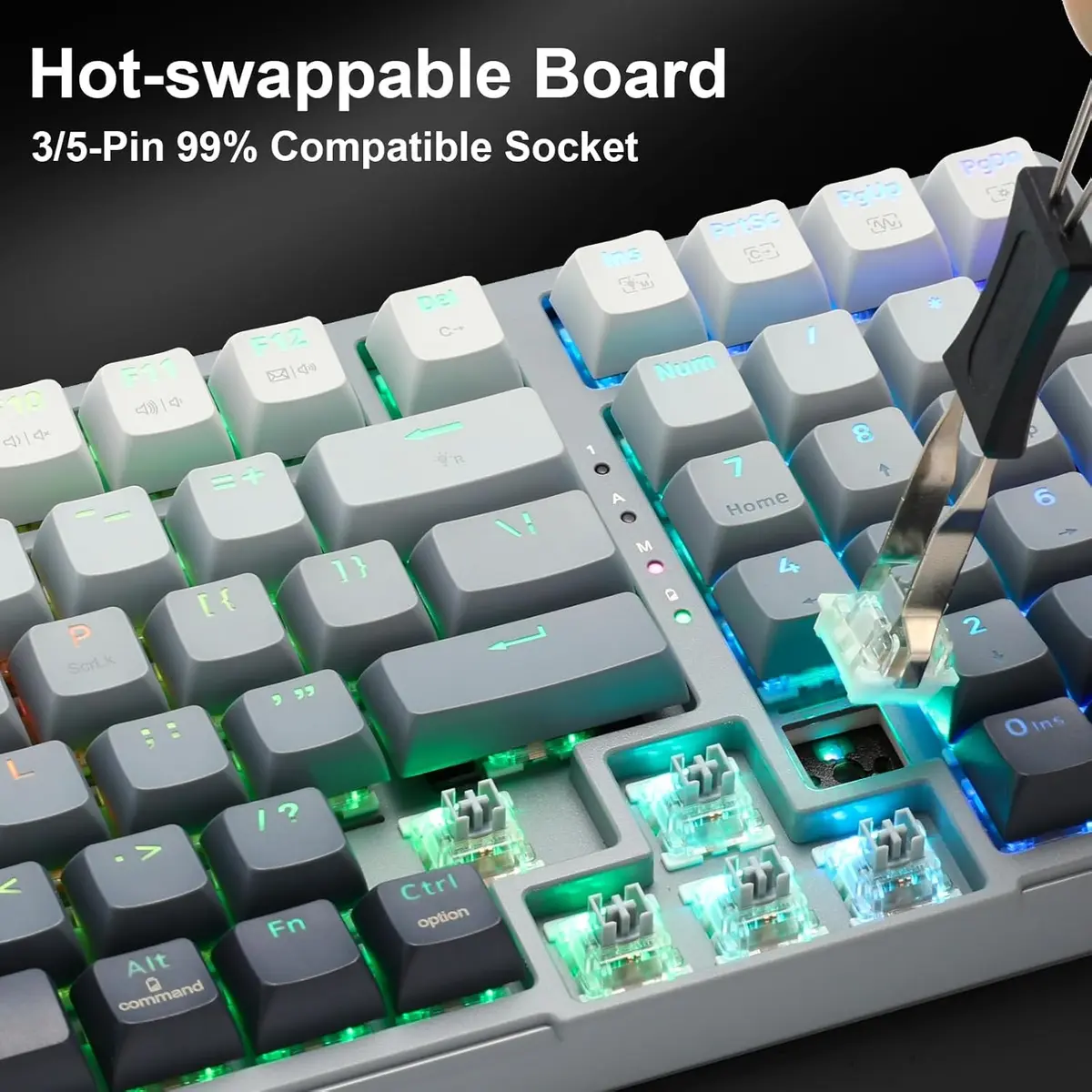 E-Yooso Z-99 Tri-Mode Mechanical gaming Keyboard - gradient grey - Image 4
