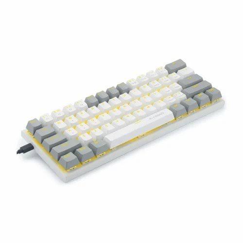 E-Yooso Z11 USB 60% Mini Mechanical Gaming Wired Keyboard - white grey - Image 2
