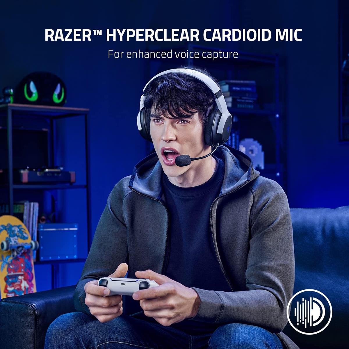 Razer Kaira Dual Wireless Gaming Headset - White - Image 4