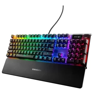 steelseries apex 7 mechanical red linear switches gaming keyboard - purple