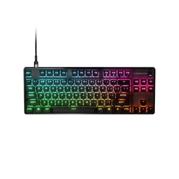 steelseries apex 9 tkl rgb optical gaming keyboard - black
