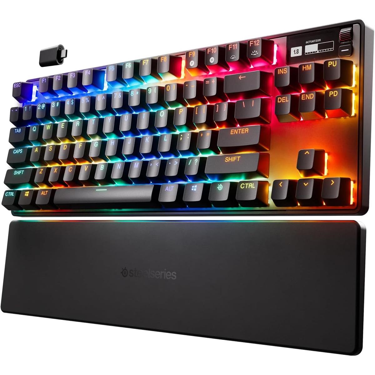 steelseries apex pro tkl wireless (2023) hypermagnetic gaming keyboard - black