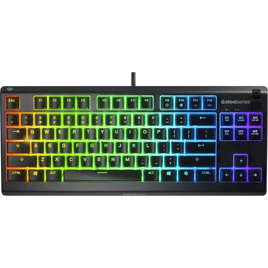 steelseries apex 3 tkl rgb gaming keyboard - black