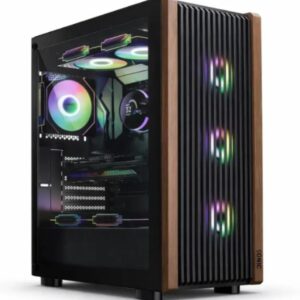 SONIC C19 WOOD MID TOWER GAMING CASE WITH 4 INFINITY ARGB FANS - BLACK