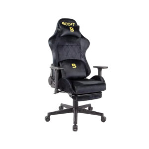 Boost Ascend Ergonomic Gaming Chair with Footrest - black