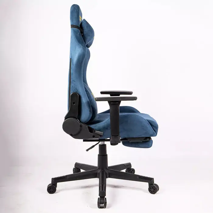 boost ascend ergonomic gaming chair with footrest - blue - Image 3