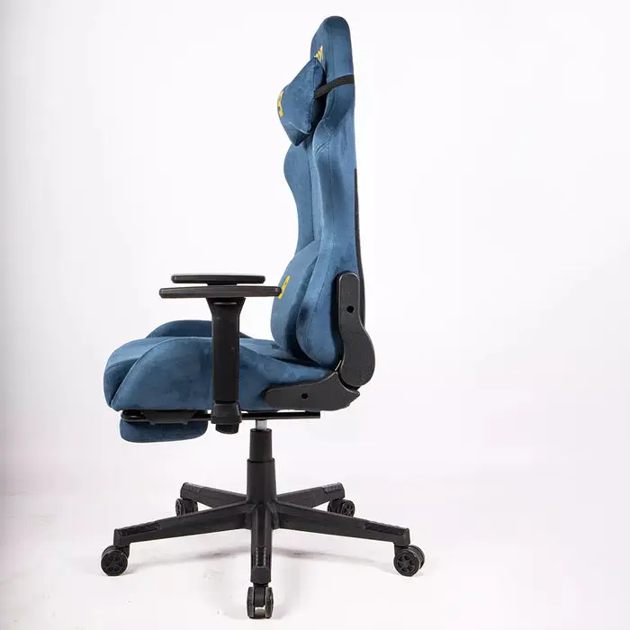 boost ascend ergonomic gaming chair with footrest - blue - Image 4