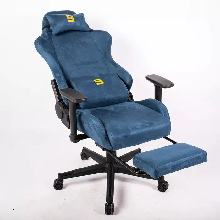 boost ascend ergonomic gaming chair with footrest - blue - Image 6