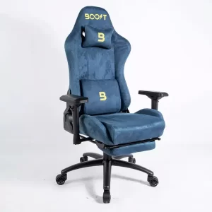 Boost Dominion Ergonomic Gaming Chair with Footrest - blue