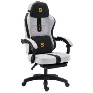 Boost Surge Pro ergonomic chair with footrest - Black/Grey