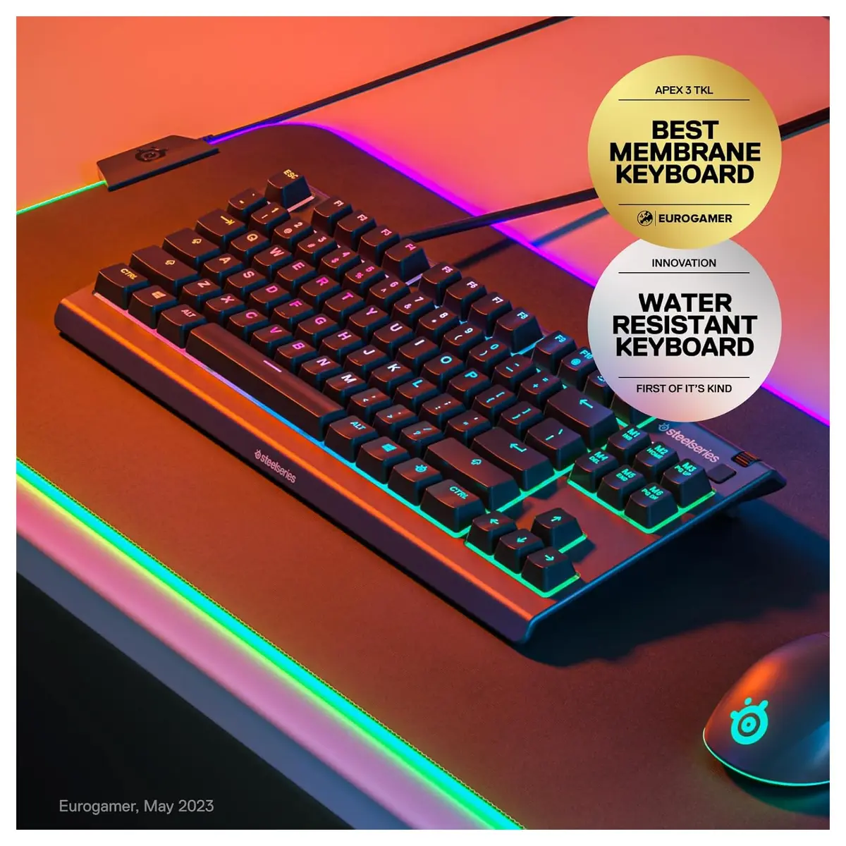 steelseries apex 3 tkl rgb gaming keyboard - black - Image 10