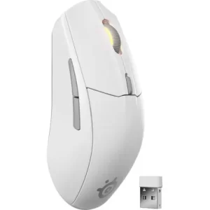 steelseries rival 3 gen 2 wireless rgb gaming mouse - white