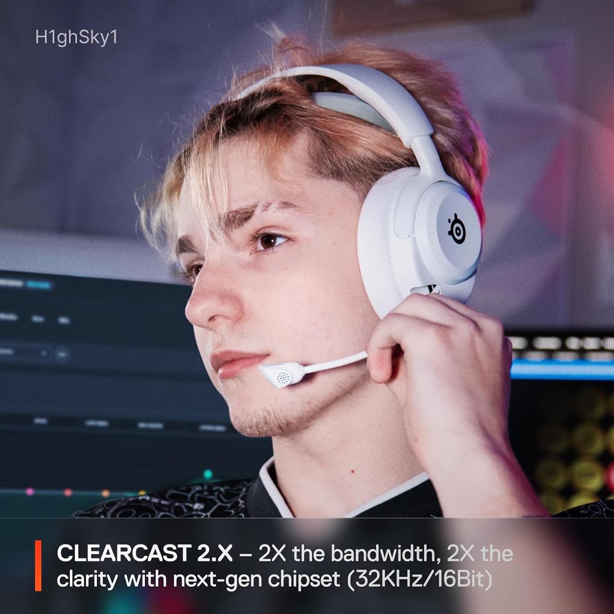 steelseries arctis nova 5 wireless multi-system gaming headphone - white - Image 2