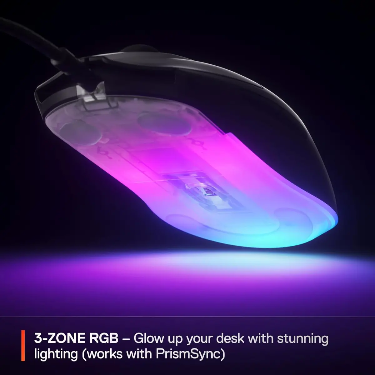 steelseries rival 3 gen 2 wired rgb gaming mouse - black - Image 4