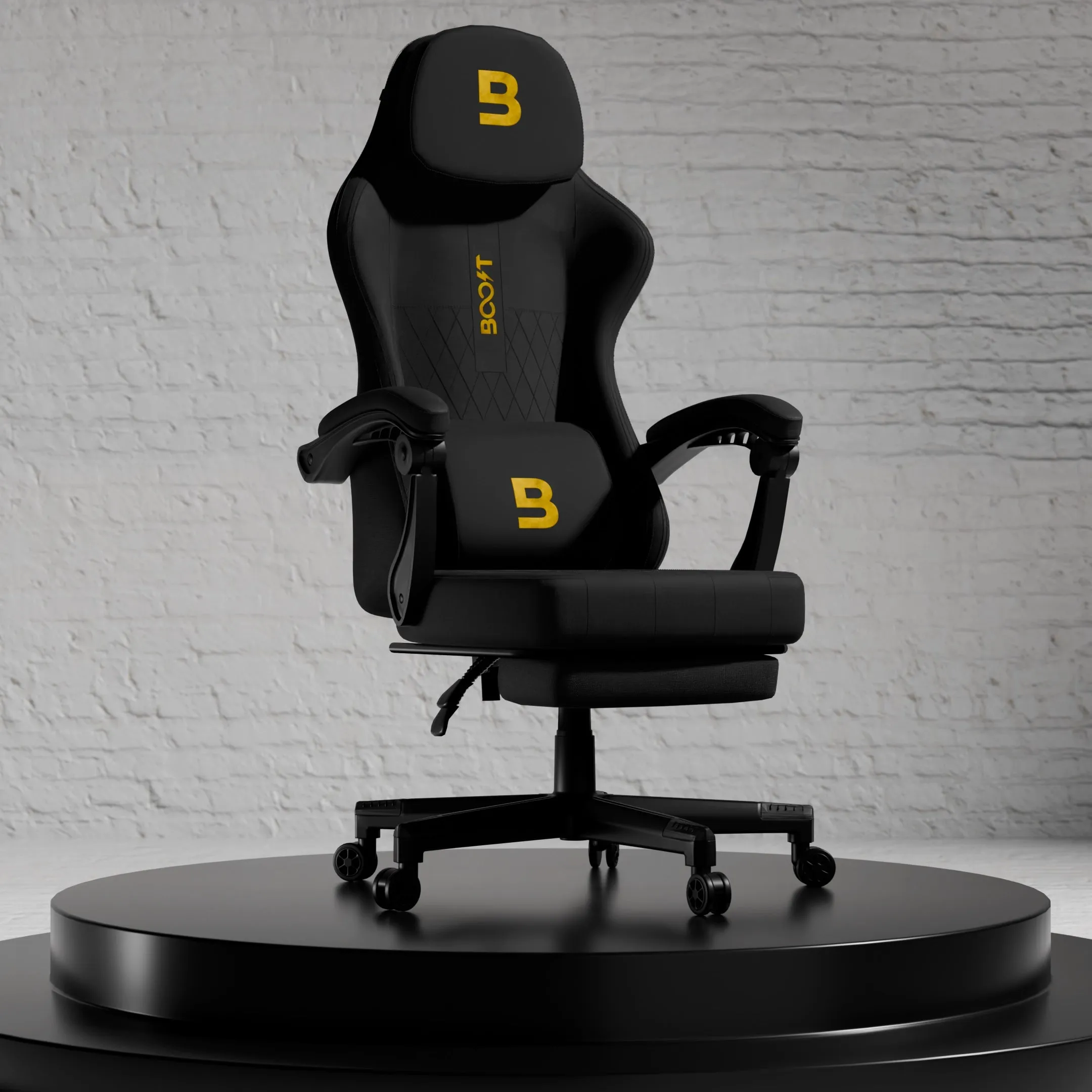 Boost Surge Pro Ergonomic Chair with Footrest - black